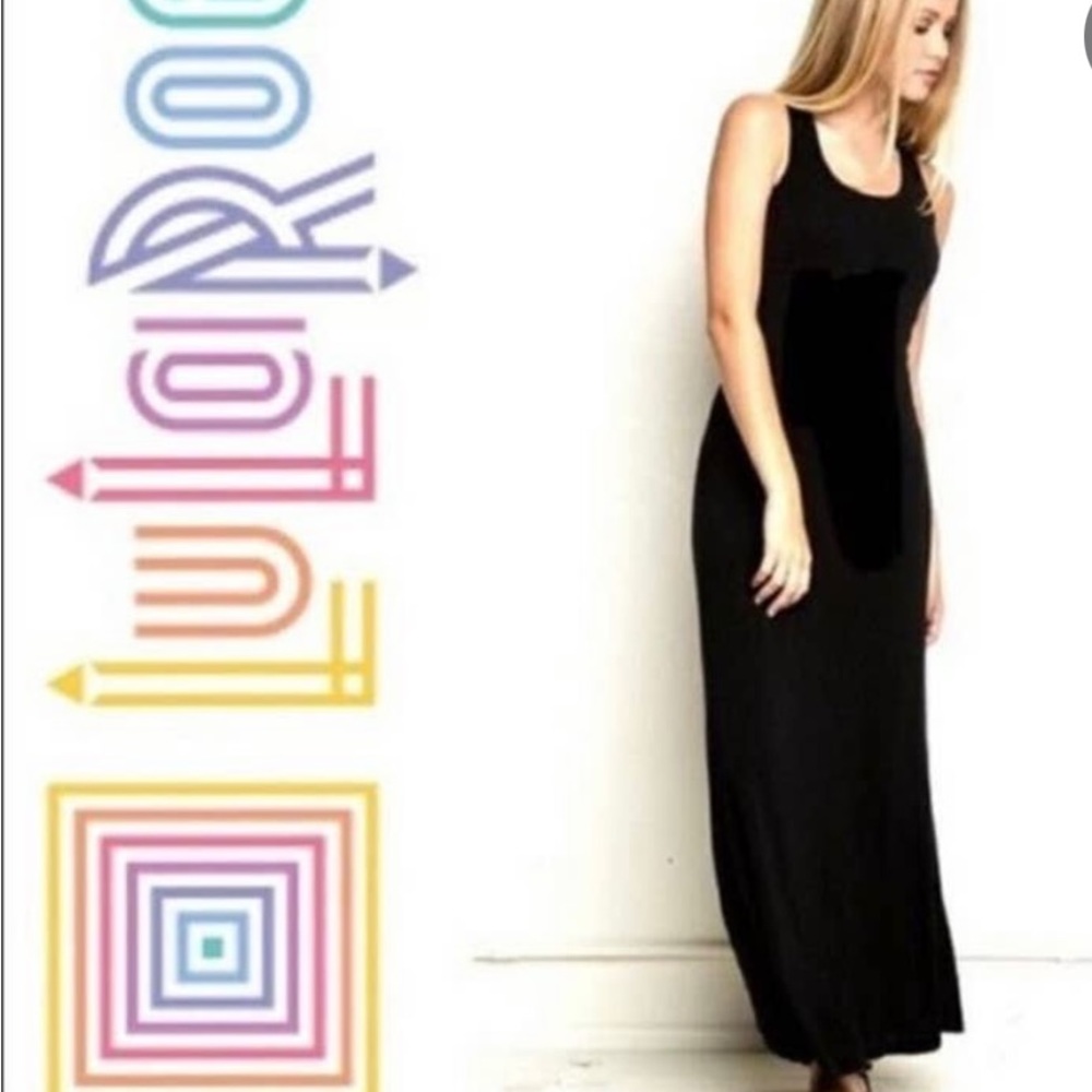 XL Long Black Tank Dress